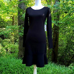 BAILEY 44 Tara Dress in Black Size Medium Long Sleeve Boat Neck Brand New